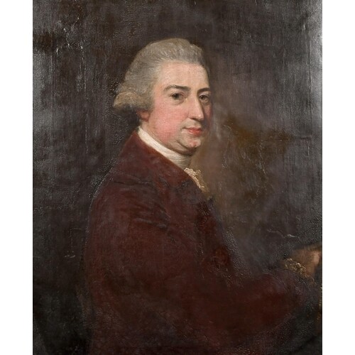 Follower of Sir Joshua Reynolds (1723-1792) British. Bust Po...
