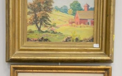 Four framed pieces to include 19th C. English