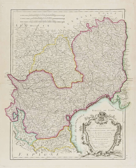 France.- Bonne (Rigobert) A group of regional maps including Normandy, Brittany, Champagne, Isle de France, Gascony and Languedoc, 1774-1786 (14)