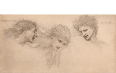 Frederick Hollyer (1838-1933) British. "Study for the Masque...