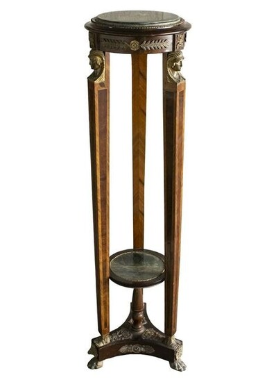 French Empire Style Tall Side Table.