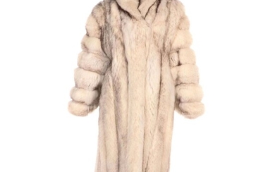 Full Skin Blue Fox Fur Coat by Lempel & Son Co.