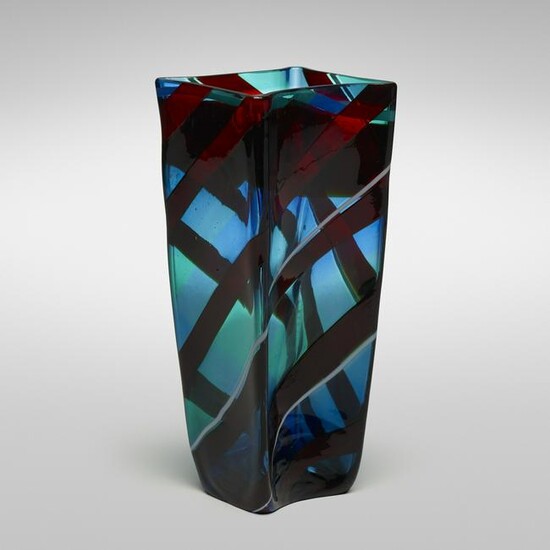 Fulvio Bianconi, Rare Scozzese vase, model 4595