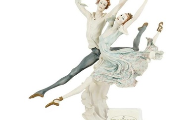 G. Armani "Ballerinas Grand Jete" Capodimonte Porcelain Figurine
