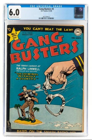 GANG BUSTERS #3 * CGC 6.0 * SEDUCTION of the INNOCENT *