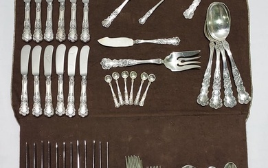 GORHAM "BUTTERCUP" STERLING SILVER FLATWARE FOR 12