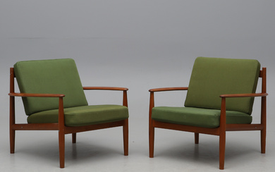 GRETE JALK. A pair of armchairs, model “F118", for France & son, Denmark.