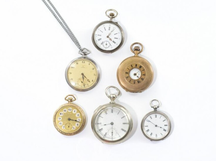 GROUP OF SIX POCKET WATCHES
