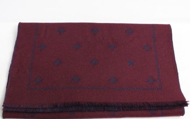 GUCCI Gucci Scarf Unisex Bee & Star Wool 100% 430583 4G200 6068 Navy x Bordeaux