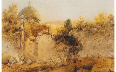 George Chinnery (1774-1852), A ruined temple, Bengal