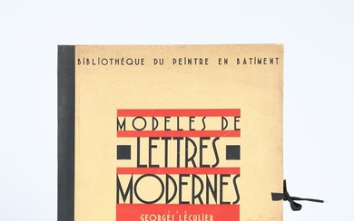 Georges LECULIER Modèles de lettres modernes, Dourdan, Librairie spéciale d'architecture, Emile Thezard et fils, planches...