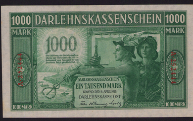 Germany, Lithuania, Kowno (Kaunas) 1000 Mark 1918