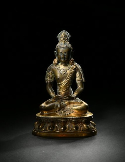 Gilt Bronze Buddha, 18th Century