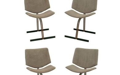 Giorgio Saporiti Italian Set of 4 Modern Chairs