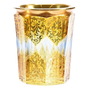 Gold Over Clear Tumbler