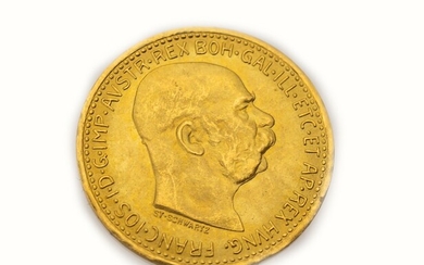 Gold coin, 10 kroner, Austria-Hungary, 1912 , Franz...