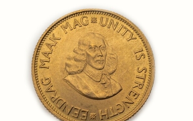 Gold coin, 2 edge, South Africa, 1974 ,...