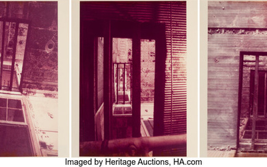 Gordon Matta-Clark (1943-1978), Doors, Through and Through (or Doors, Floors, Doors) (triptych) (1976)