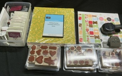 Group Lot 100+ Decorative Paper, Stamps, Ink, More