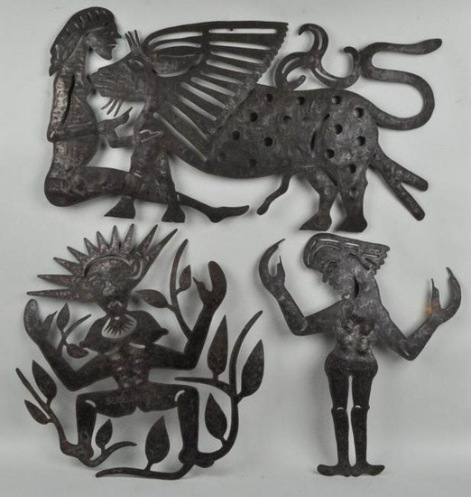 Group Three Haitian Folk Art Steel Cutouts