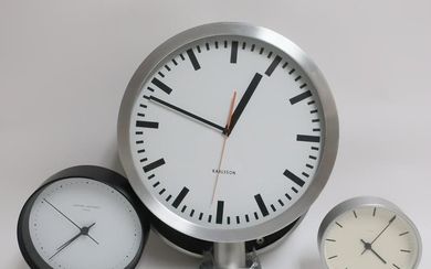 Group of Three Modern Clocks
