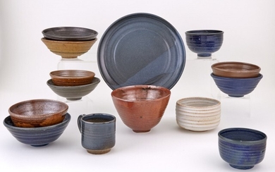 Group of Twelve Donald Fletcher Glazed Ceramic Bowls