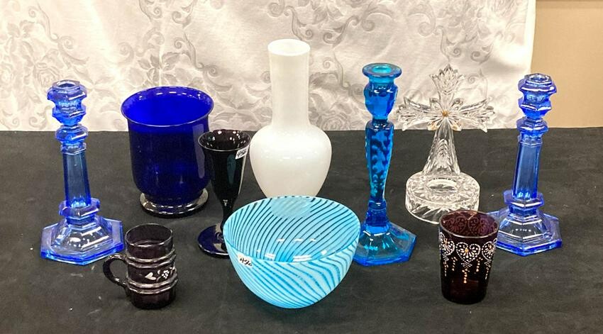 Group of Victorian and Other Art Glass & Crystal