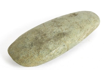 HIGHLY POLISHED NATIVE AMERICAN GREEN STONE AXE
