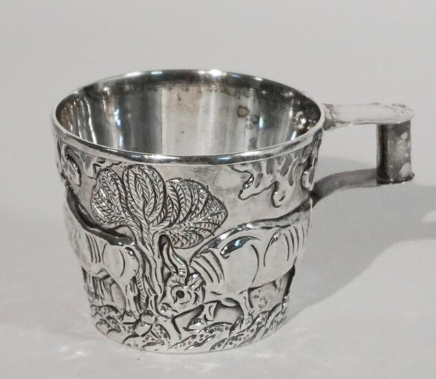 Hand Crafted Greek Silver Cup by Zolatas