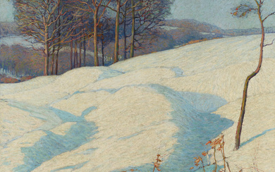 Harry Anthony DeYoung (1893-1956) Snow Scene 40 x 46 in....