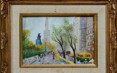 Harry Winfield Rubins (1865-1934), "City Street Scene,"
