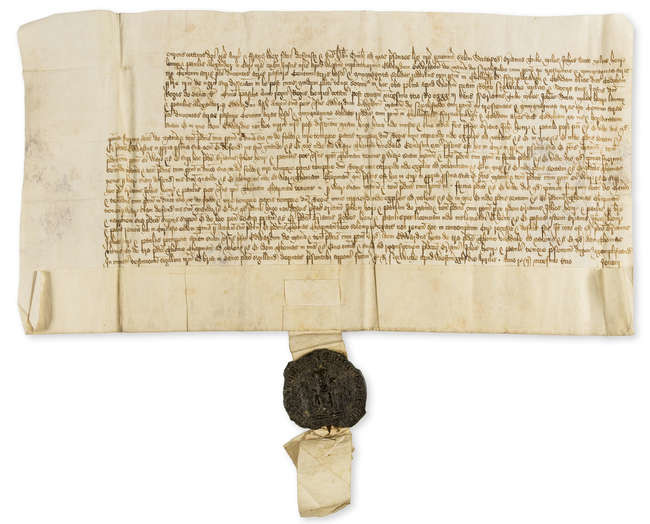 Henry VIII. Chancery document relating to the manor of Northstead and Chelsfield in Kent, manuscript in Latin, on vellum, 1530.