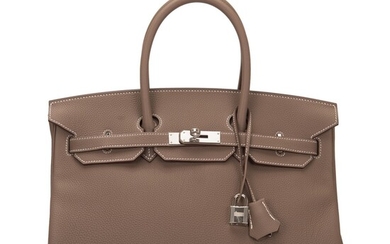 Hermès Etoupe Birkin 35cm of Togo Leather with Palladium Hardware