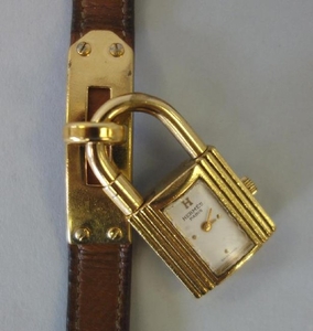 Hermes Kelly Lock Wristwatch + Pouch & Box