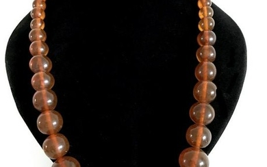 Impressive Unique Vintage Amber Necklace made from