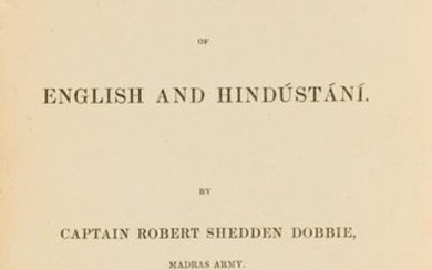 India.- Dobbie (Capt. Robert Shedden) A Pocket