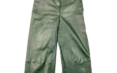 Inès & Maréchal Green Leather Pants, Size 40