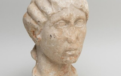 Italian Carved Marble Head Fragment, Rome
