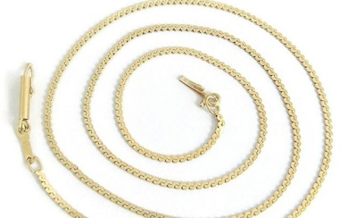 Italian Serpentine S-Link Chain Necklace 14K Yellow Gold, 18.5 Inch, 4.02 Grams