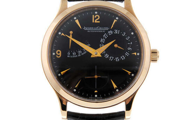 JAEGER-LECOULTRE - a gentleman's 18ct rose gold Master Reserve De Marche wrist watch.