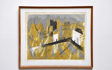 JOHN PIPER (1903-1992); pencil signed limited edition lithograph, 'Pathenay', 47/70,...