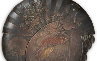 Japanese Meiji Bronze Tray