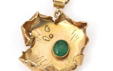 John Rørvig (b. Danmark 1920, d. 2006) An emerald pendant set with...