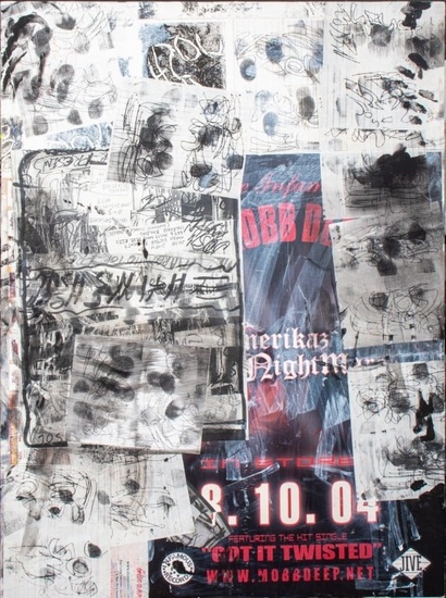 Josh Smith "Untitled (Mobb Deep)" Collage, 2004