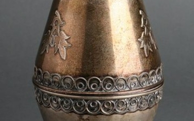 Judaica Sterling Silver Covered Vessel