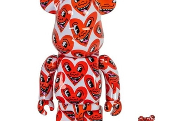 Keith Haring Bearbrick 400% & 100% V6 Hearts Toys