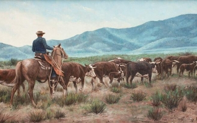 Kenneth Freeman (American, 1935-2008) Driving the Herd