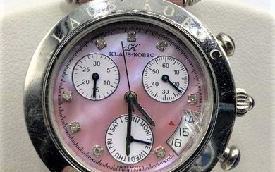 Klaus Kobec Diamond Dial Chronograph Wristwatch Ladies