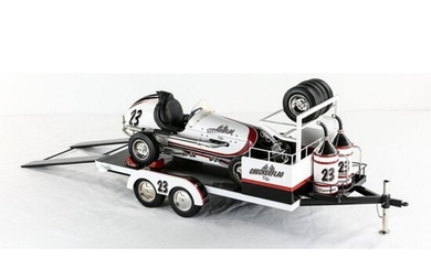 Kurtis Offenhauser Midget Race Car & Trailer Scale Model