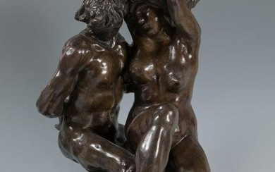 LÃ‰ON-ERNEST DRIVIER (Grenoble, 1878 - Paris 1951). "Le Deluge" (The Lovers). Bronze, copy 1/8.